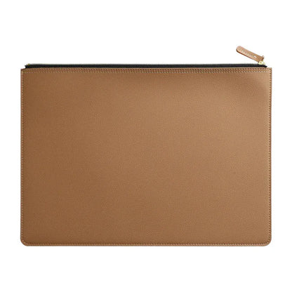 Porte-Documents Professionnel A4 en Cuir Kaki