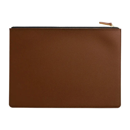 Porte-Documents Professionnel A4 en Cuir Marron Foncé