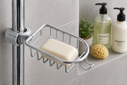 Porte-Savon De Douche Sur Barre Aluminium — Sans Perçage.