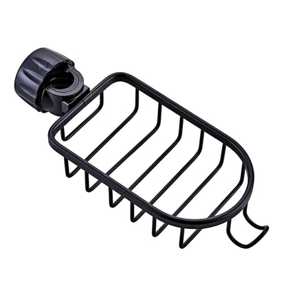 Porte-Savon De Douche Sur Barre Aluminium — Sans Perçage Noir 2 pièces