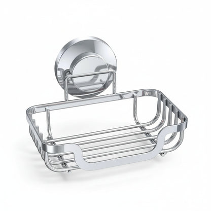 Porte-Savon_Mural_Drainant_avec_Ventouse_-_Rangement_Salle_de_Bain_Cuisine Argent