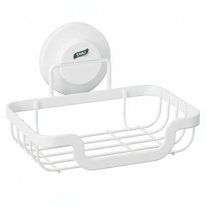 Porte-Savon Mural Drainant avec Ventouse - Rangement Salle de Bain & Cuisine Gris