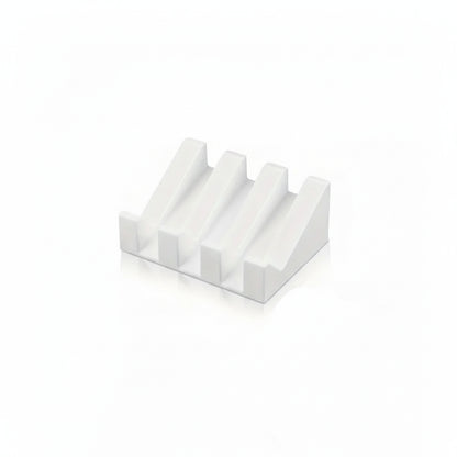 Porte-Savon en Silicone Auto-Drainant avec Design Cascade Blanc
