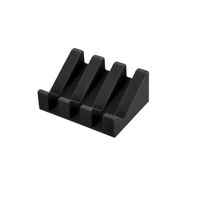 Porte-Savon en Silicone Auto-Drainant avec Design Cascade Noir