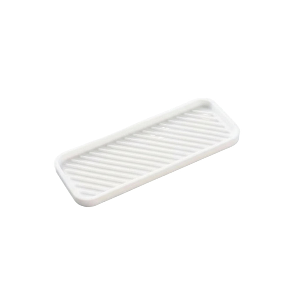 Porte-Savon et Support Éponge en Silicone pour Évier – Multifonction Blanc