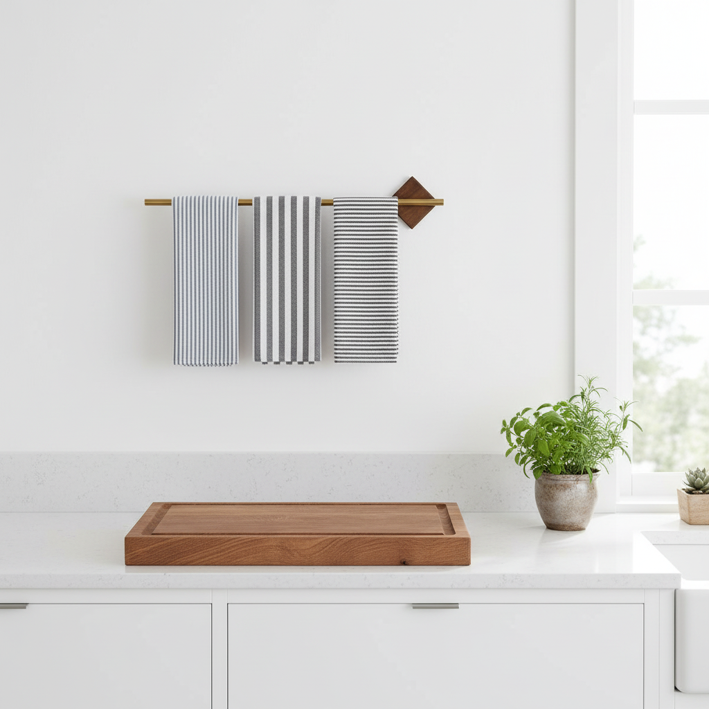 Porte-Serviette Mural Premium – Élégance et Rangement pour Cuisine
