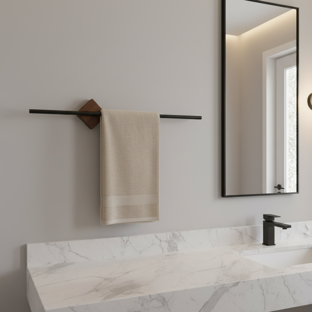 Porte-Serviette Mural Premium – Élégance et Rangement pour Salle de Bain