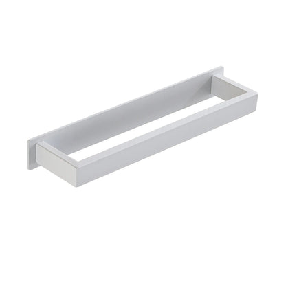 Porte-Serviettes Mural Auto-Adhésif Blanc 30cm – Acier Inoxydable Carré