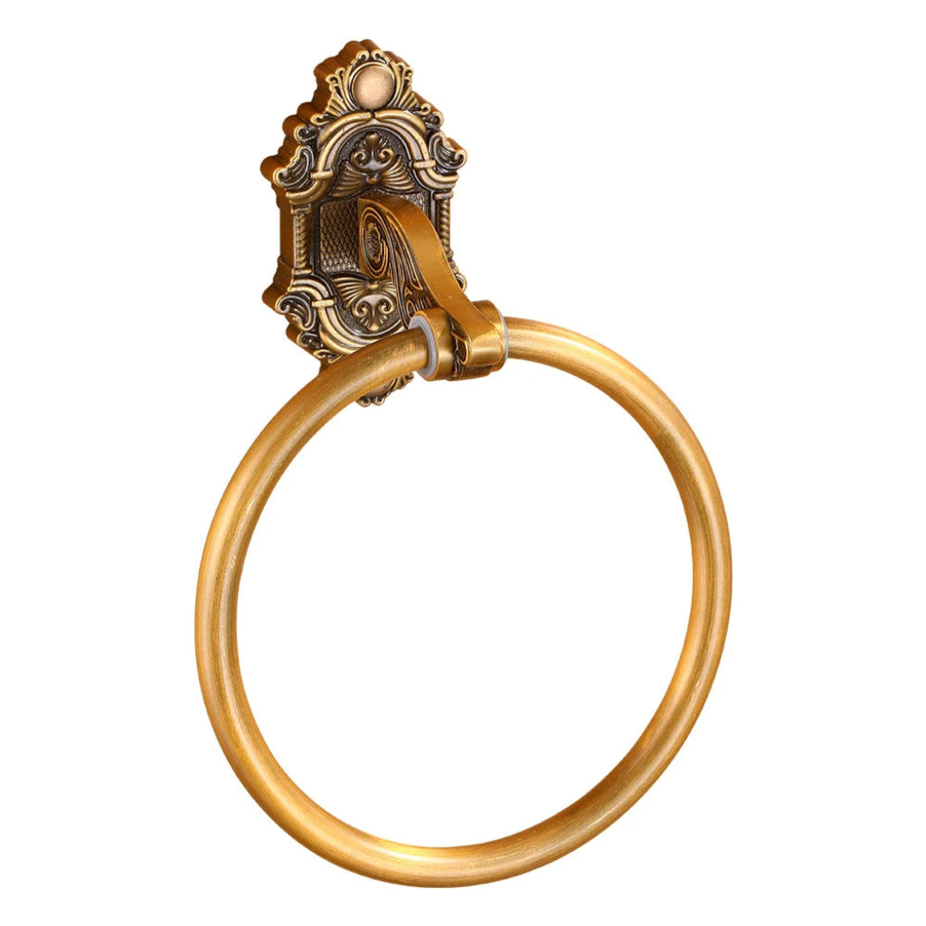 Porte-Serviettes Mural Classique en Aluminium - Finition Laiton Antique