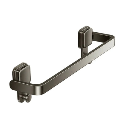 Porte-Serviettes Mural Pliable à Ventouse – Design Gris Métallisé pour Salle de Bain 40cm