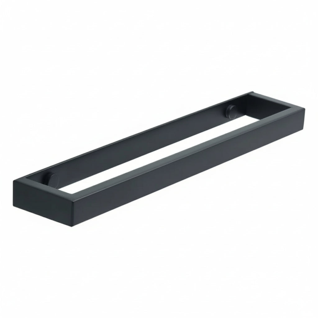 Porte-Serviettes Mural en Acier Inoxydable 304 – Barre Design Noir Mat 5.6x30cm