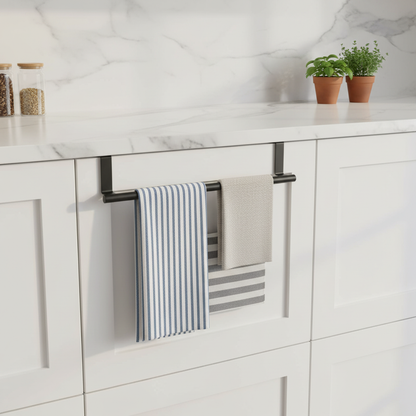 Porte-Serviettes Suspendu Pour Porte - Organisateur de Rangement Sans Perçage en Acier Inoxydable cuisine