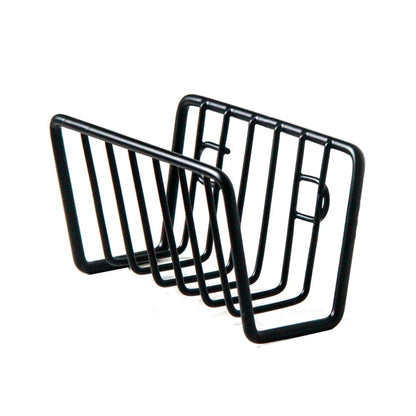 Porte-Éponge Mural pour Évier avec Ventouses - Support de Rangement Cuisine Double Compartiment Noir