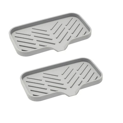 Porte-Éponge et Porte-Savon Drainant – Plateau Silicone Évier 2 Pièces