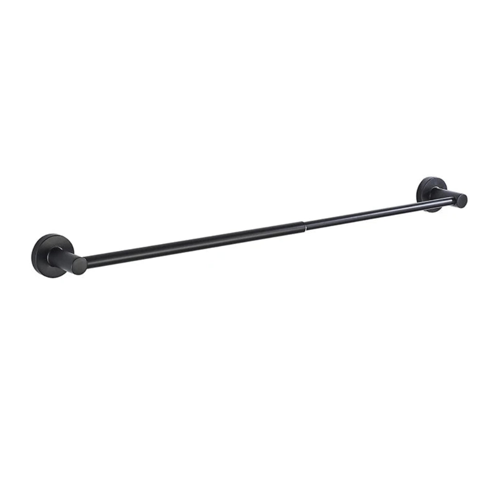 Porte-serviette extensible en acier inoxydable – Barre murale ajustable 50 à 60 cm noir