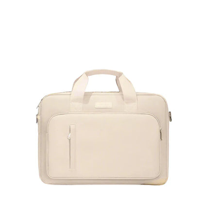 Porte documents femme beige
