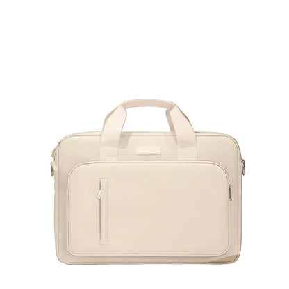 Porte documents femme beige 2