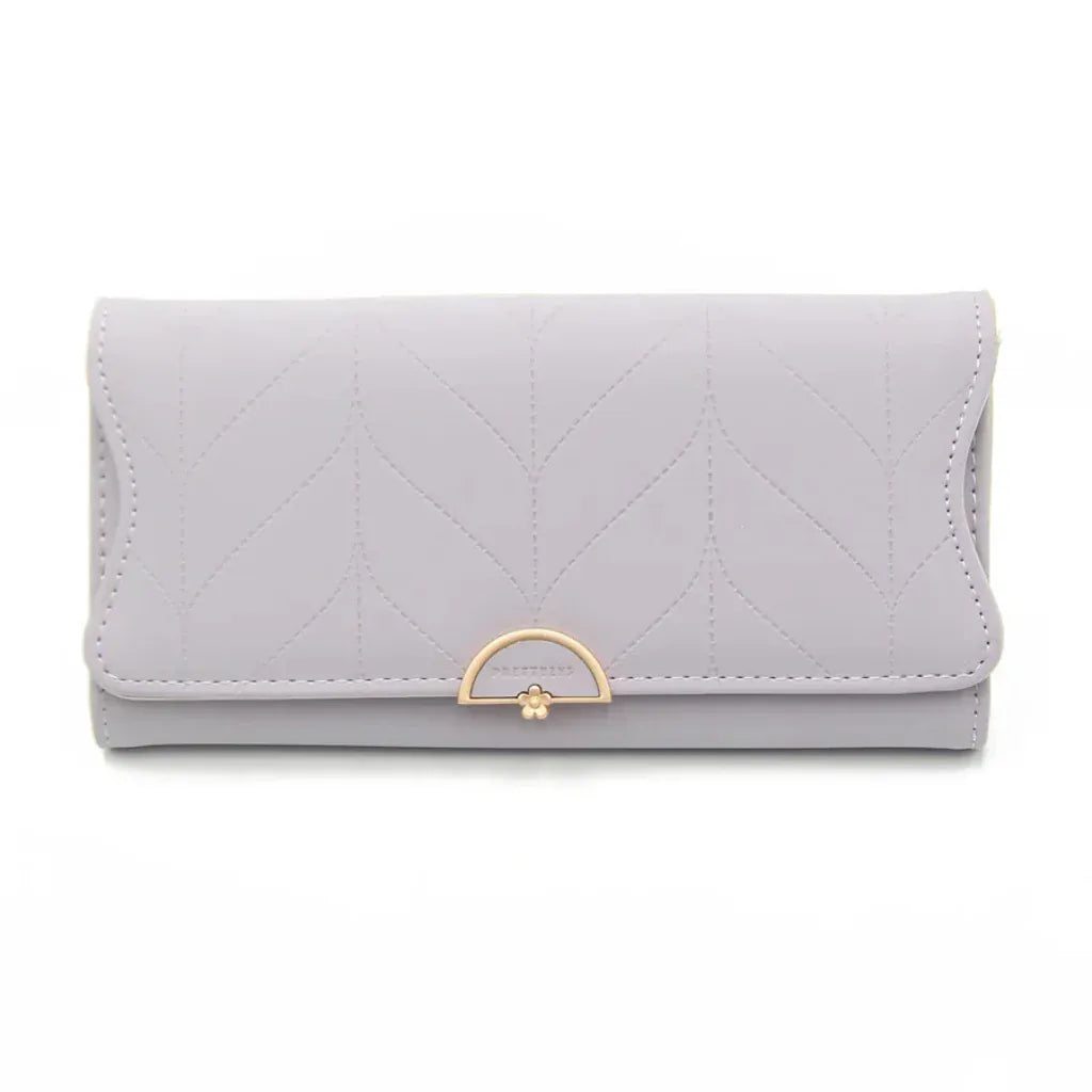 Portefeuille Femme Long Matelassé en PU Violet – Grande Capacité, Porte-Cartes, Compartiments Billets & Monnaie