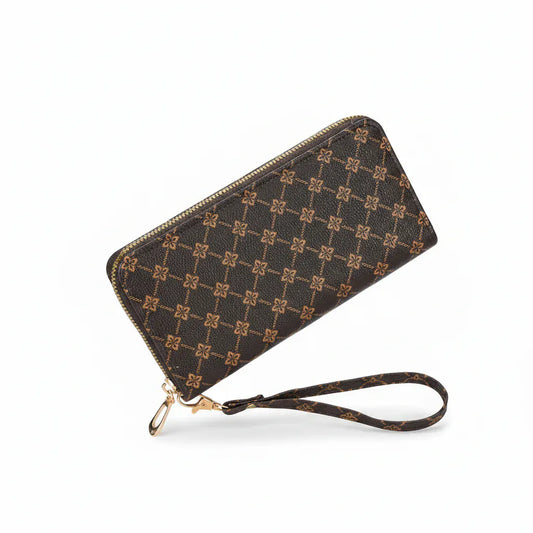 Portefeuille Femme Long Multifonction Marron Foncé – Grande Capacité et Organisation Élégante