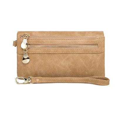 Portefeuille Femme Rétro Fashion Beige – Style, Organisation et Caractère