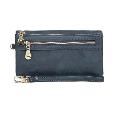 Portefeuille Femme Rétro Fashion Bleu Marine – Style, Organisation et Caractère
