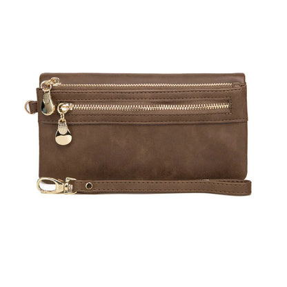 Portefeuille Femme Rétro Fashion Marron Foncé – Style, Organisation et Caractère