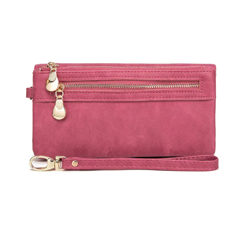 Portefeuille Femme Rétro Fashion Rose Rouge – Style, Organisation et Caractère