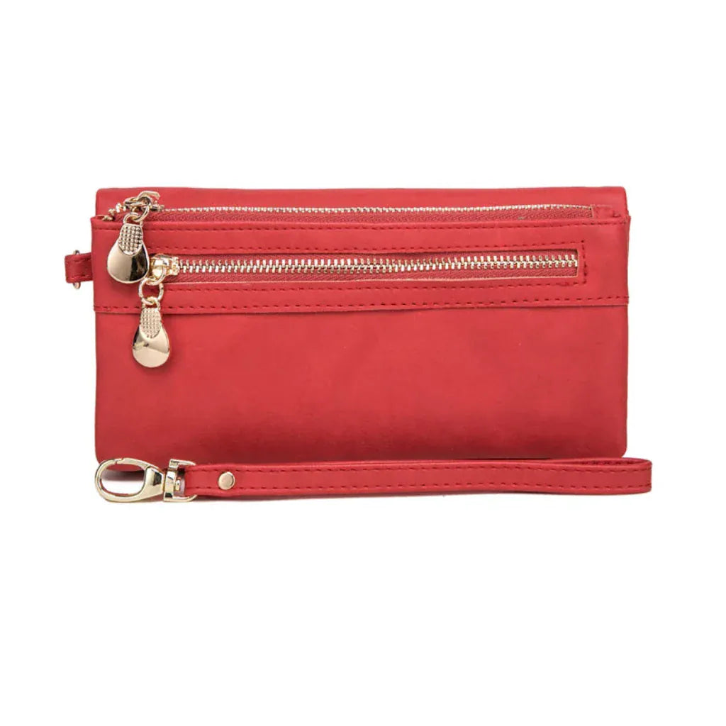 Portefeuille Femme Rétro Fashion Rouge – Style, Organisation et Caractère
