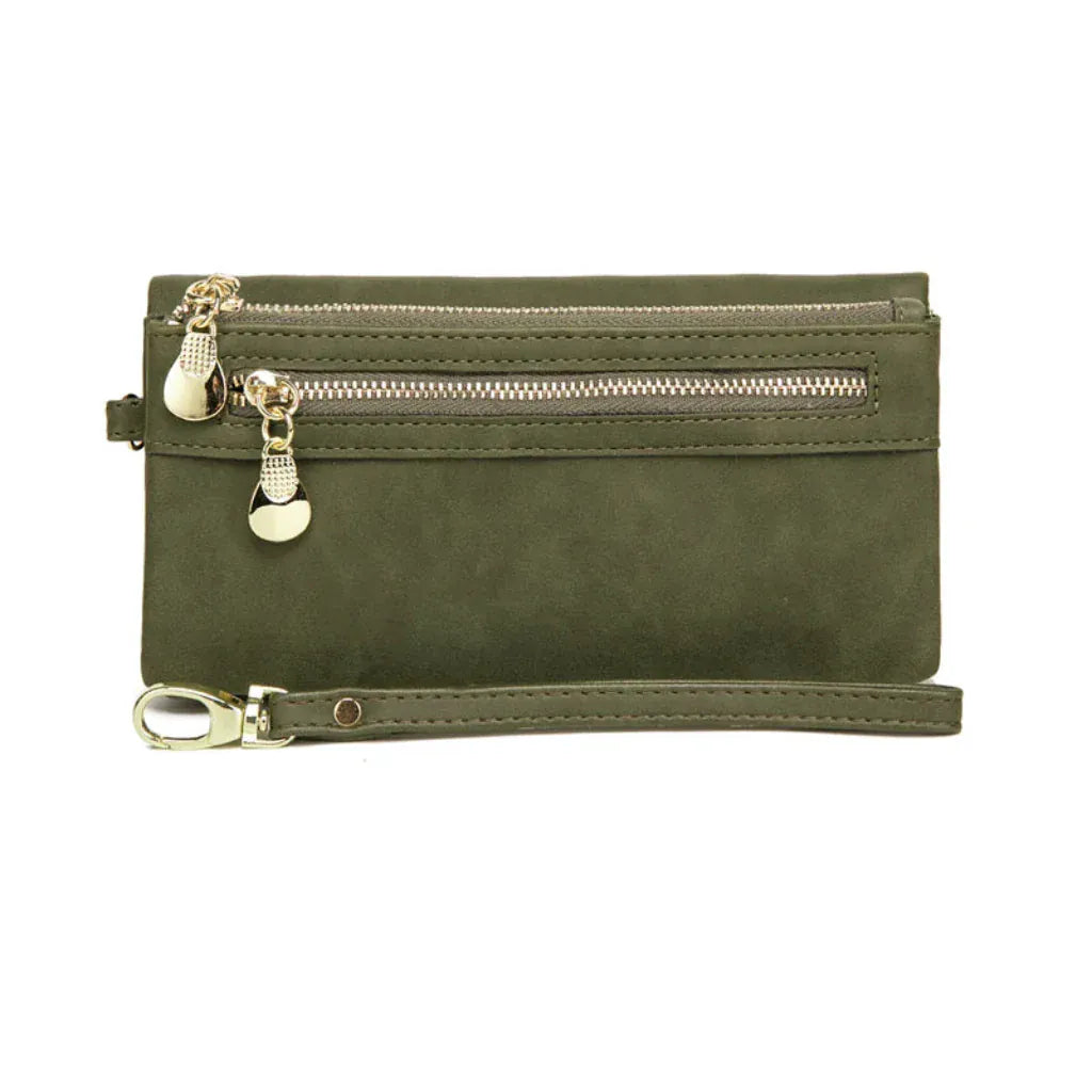 Portefeuille Femme Rétro Fashion Vert Foncé – Style, Organisation et Caractère