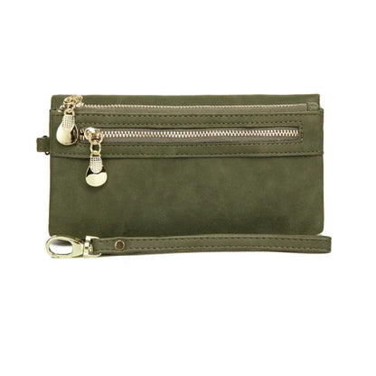 Portefeuille Femme Rétro Fashion Vert Foncé – Style, Organisation et Caractère