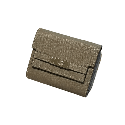Portefeuille Femme en Cuir Véritable Gris – Compact, Multifonction, Grande Capacité & Élégant