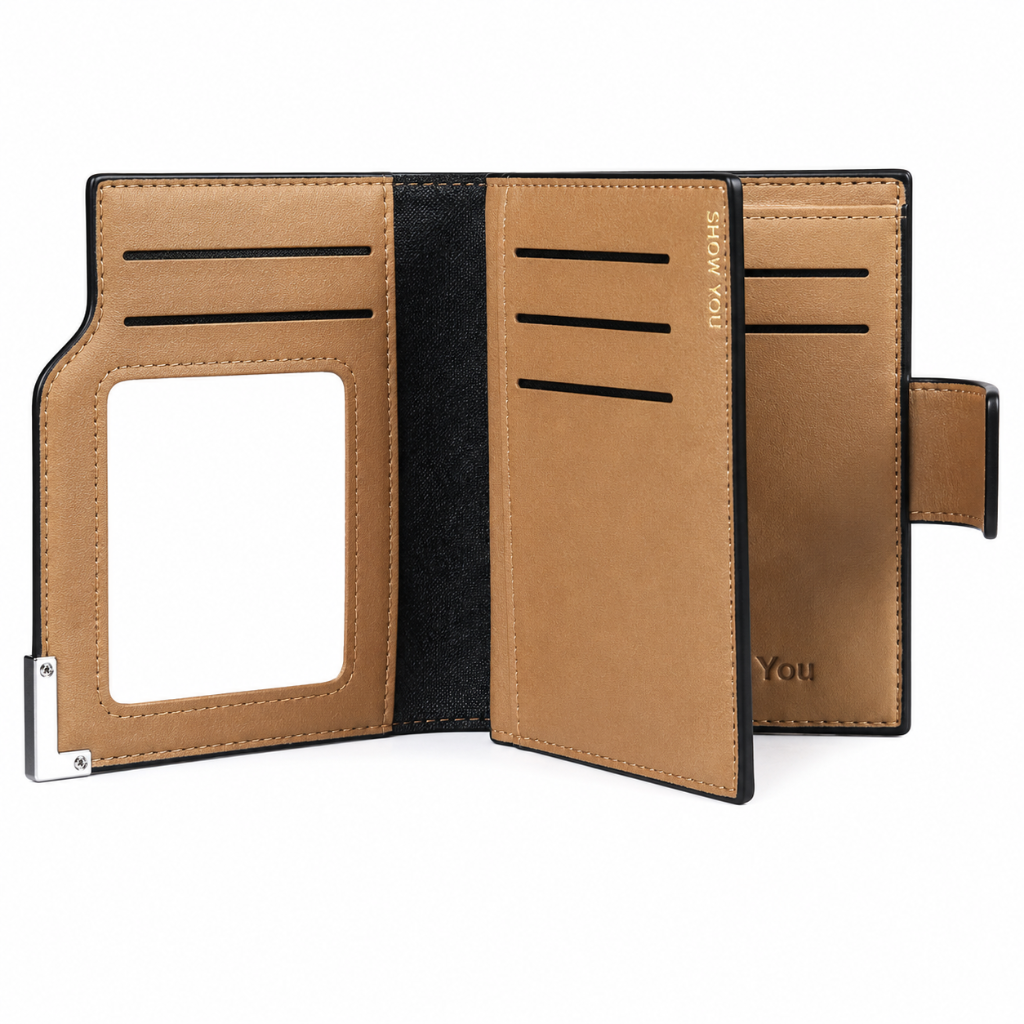 Portefeuille Homme - Cuir PU Premium avec Porte-Monnaie Zippé