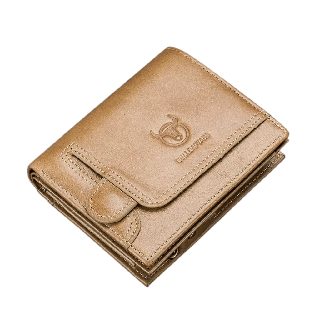 Portefeuille Homme - Modèle Bifold avec Blocage RFID et 15 Emplacements pour Cartes Marron Clair