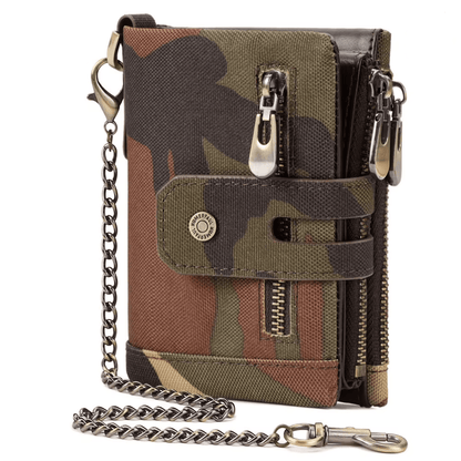 Portefeuille Homme Oxford Camouflage – RFID, Sécurité & Élégance