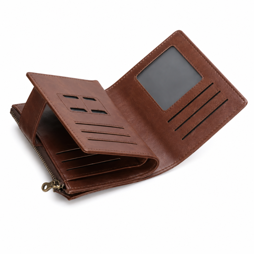 Portefeuille Homme RFID en Cuir PU avec Protection Anti-Vol