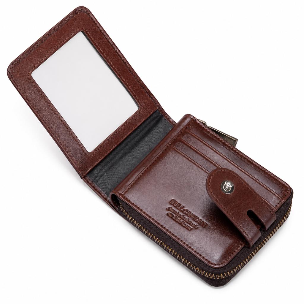 Portefeuille Homme en Cuir Véritable - Protection RFID & Organisation Optimale.