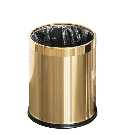 Poubelle Salle de Bain Dorée Luxe 9L – Acier Inoxydable Anti-Odeurs
