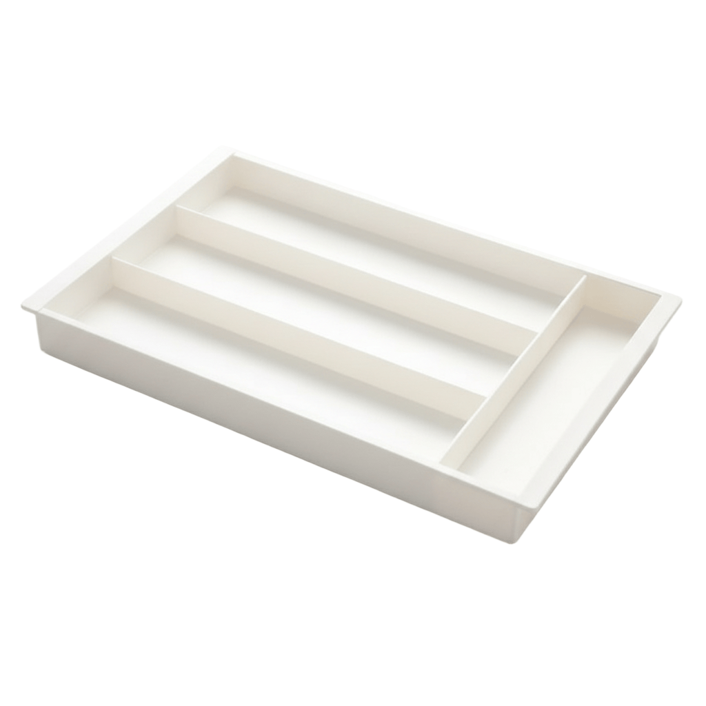 Range-Couvert Extensible – Organisateur de Tiroir Ajustable en Plastique Blanc