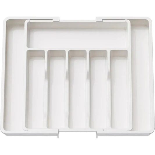 Range couvert extensible – Organisateur de tiroir ajustable pour cuisine Blanc
