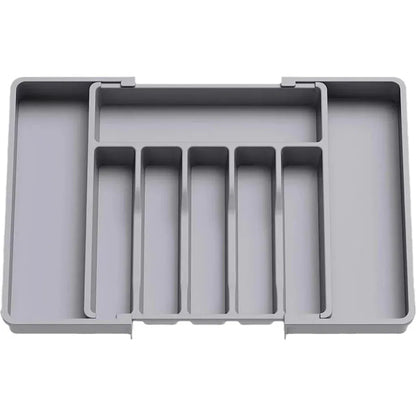 Range couvert extensible – Organisateur de tiroir ajustable pour cuisine Gris