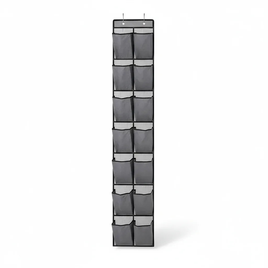 Rangement Chaussures Suspendu – Organisateur de Porte avec Poches Mesh Antiodorantes noir