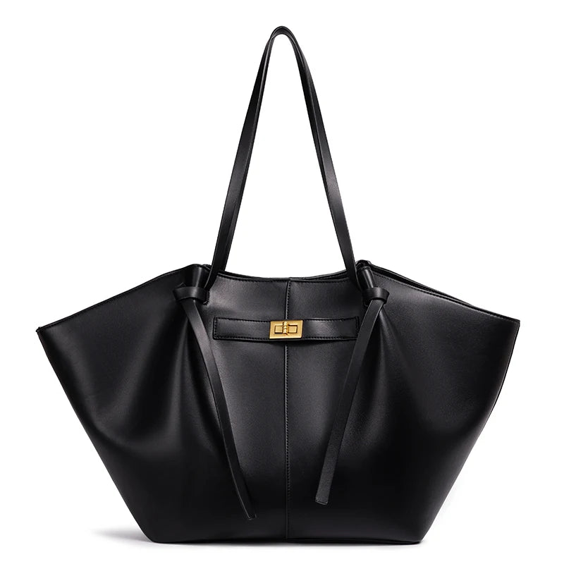 Sac à Main Cabas Femme – Fermoir Doré Vintage