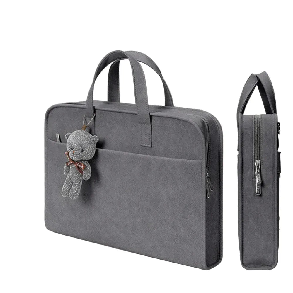 Porte-Documents Professionnel PU - Mallette Fine Femme - Organiseur Bureau Style Briefcase