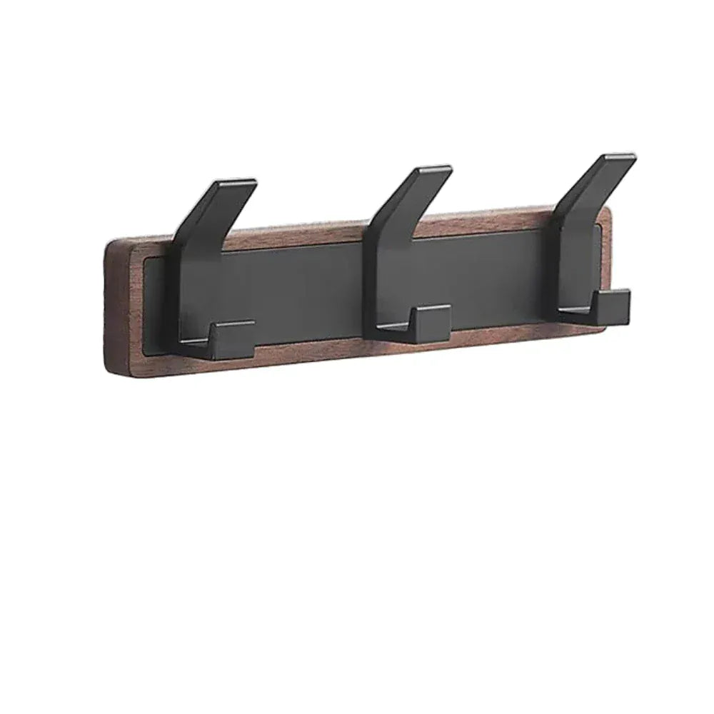 Patère Murale Bois Massif – Crochet Rabattable pour Entrée et Intérieur