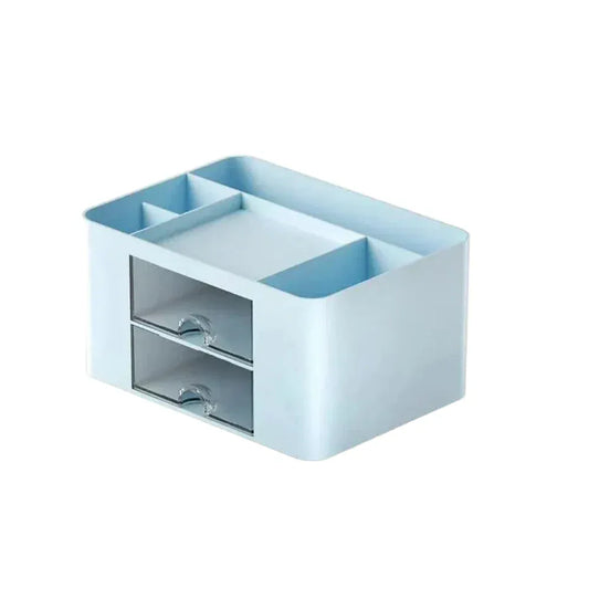 Organisateur de Bureau Multifonctionnel avec 2 Tiroirs - Solution de Rangement Moderne