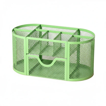 Organiseur de Bureau Multifonctionnel avec Tiroir - Solution de Rangement en Métal Mesh