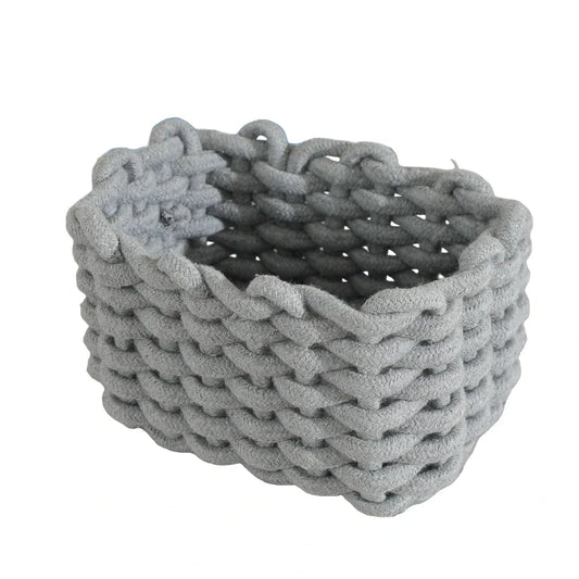 Panier de Rangement en Corde de Coton Tressée - Style Nordique Moderne pour Organisation Maison et Décoration d'Intérieur
