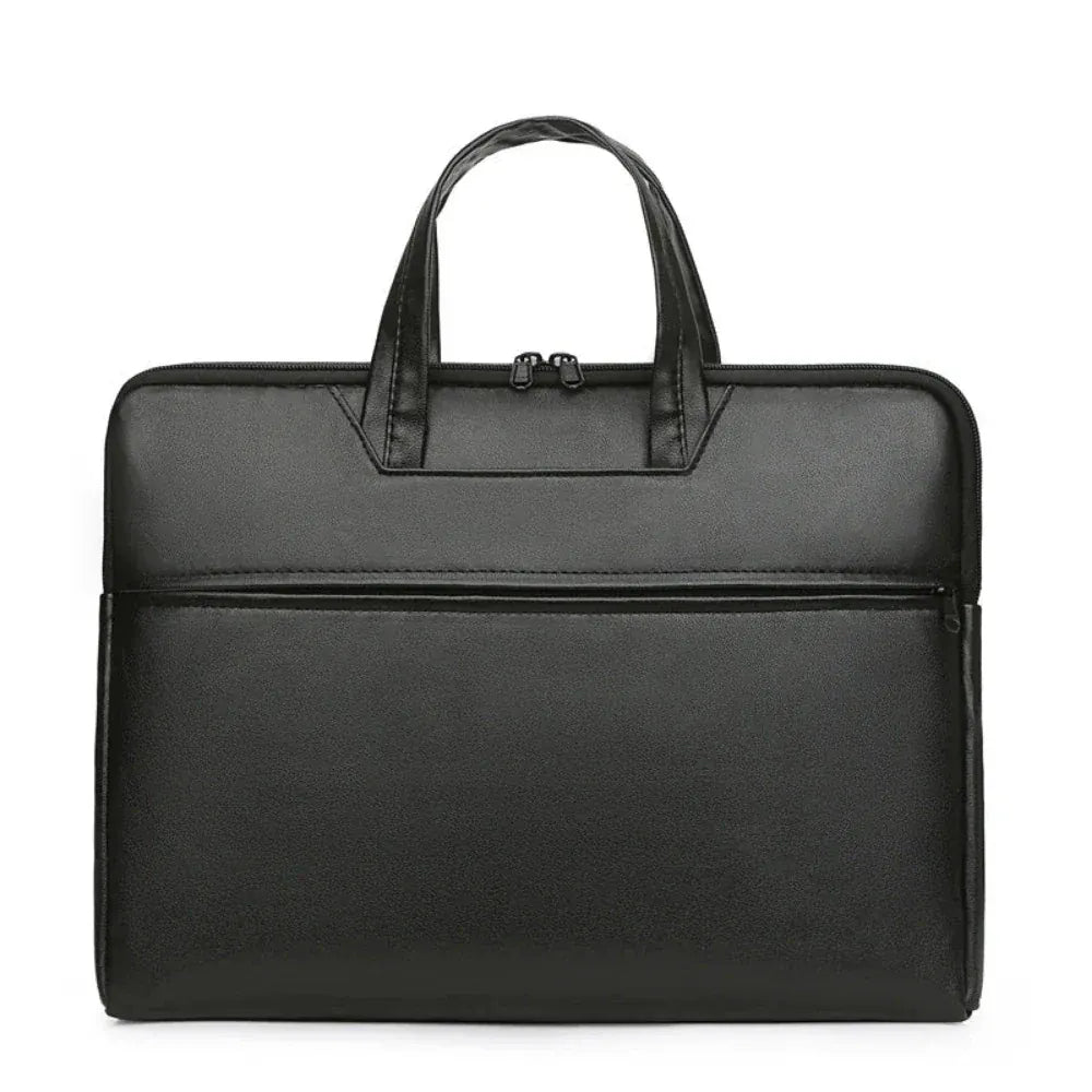 Porte-Documents Homme en Cuir Véritable - Sacoche Business Grande Capacité