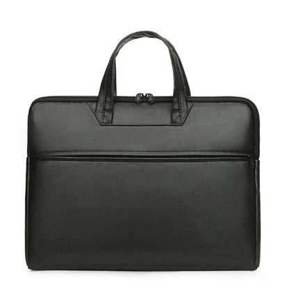 Porte-Documents Homme en Cuir Véritable - Sacoche Business Grande Capacité