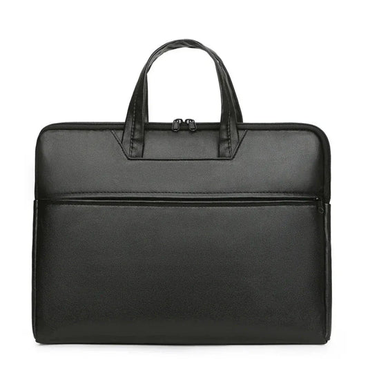 Porte-Documents Homme en Cuir Véritable - Sacoche Business Grande Capacité